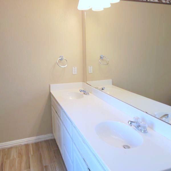 Master bath double sink